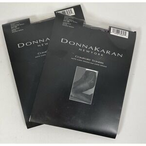 NIP Lot 2 Pair Donna Karan New York DKNY Comfort Toner Pantyhose Chocolate Small